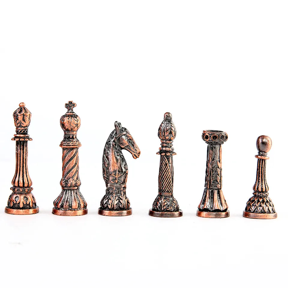 Metallic Pillars of Rome Chess Set